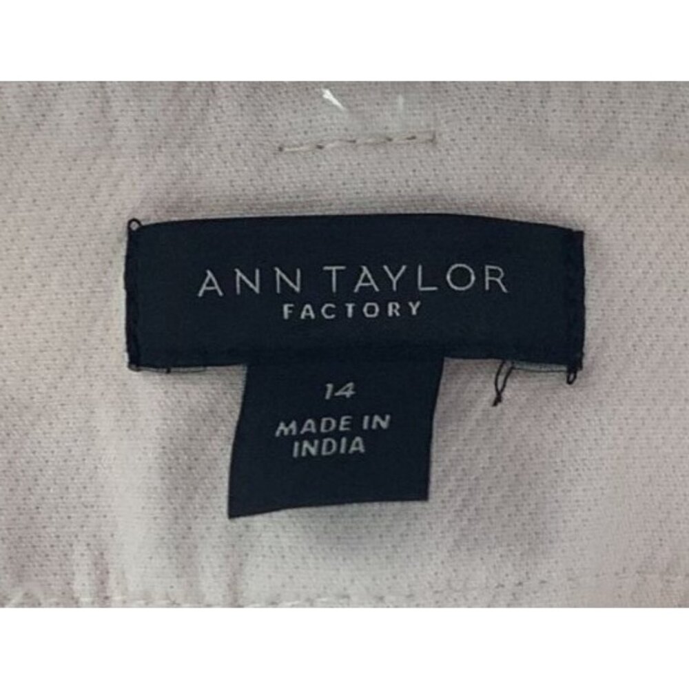 Ann Taylor Factory The Crop Mid Rise Ankle Pants Pink Size 14 - Picture 6 of 7